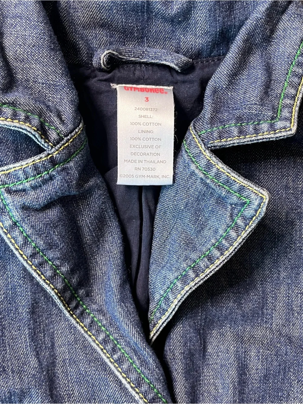 Gymboree Girls Denim Belted Jacket - Size 3